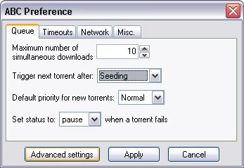 In the ABC Advanced Preferences window, enter your Internet IP Address in the Local IP field (shown in pale yellow below).